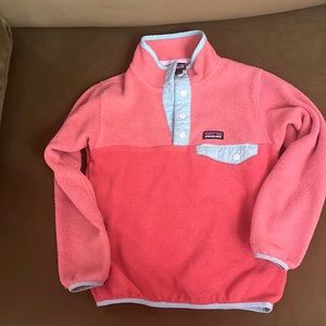 Girls Patagonia Fleece Jacket Coat Pink XS 5-6